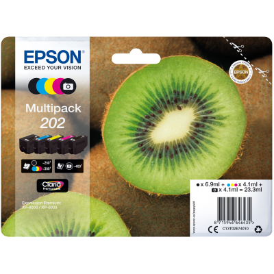 EPSON Multipack 5-colours 202 Claria Premium Ink KIWI