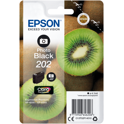 EPSON Singlepack Photo Black 202 Claria Premium Ink