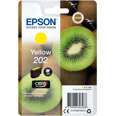 EPSON Singlepack Yellow 202 Claria Premium Ink