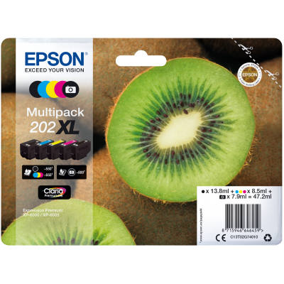 EPSON Multipack 5-colours 202XL Claria Premium Ink con RF