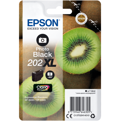 EPSON Singlepack Photo Black 202XL Claria Premium Ink