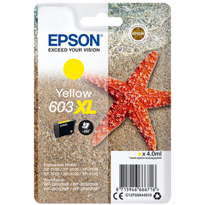 EPSON XP2100 Cartucho Amarillo 603XL Estrella de mar