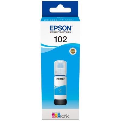 EPSON 102 EcoTank Cyan Ink Bottle ET-2700/ ET-2750/ET-3700 /ET-3750 /ET4750