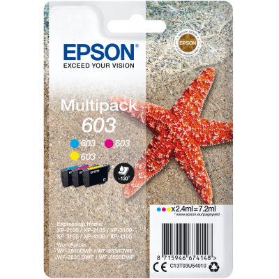 EPSON tinta MultiPack Std Estrella de mar 3 tintas 603 No Tag Multi