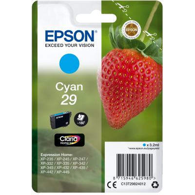 EPSON  Singlepack Cyan 29 Claria Home Ink FRESA RF+AM