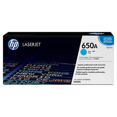 HP Laserjet CP 5525/Enterprise M750n Toner Cian 650A