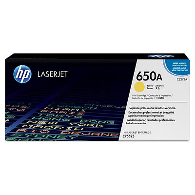 HP Laserjet CP 5525/Enterprise M750n Toner Amarillo 650A